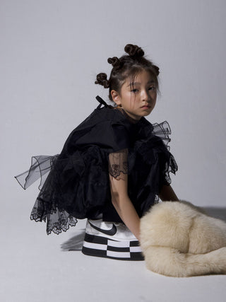 PREORDER: Black Teddy Tulle Over-top