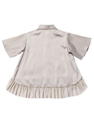 PREORDER: Beige Ruffle Layer Blouse