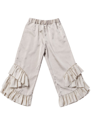 PREORDER: Beige Ruffle Layer Pants