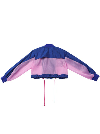 PREORDER: Colorblock Cropped Zip Jacket