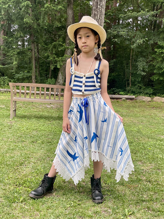 Striped Handkerchief Skirt