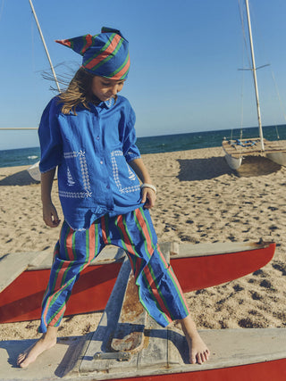 PREORDER: Tropic Navy Striped Pants