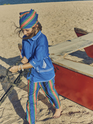 PREORDER: Tropic Navy Striped Pants