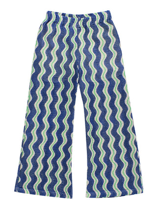 PREORDER: Wavy Blue Knit Pants