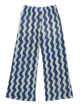 PREORDER: Wavy Blue Knit Pants