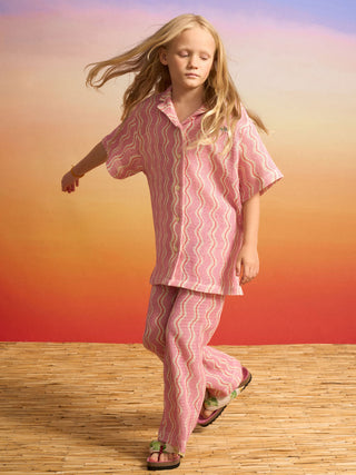 PREORDER: Wavy Pink Knit Pants