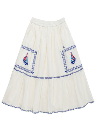PREORDER: Barcos Embroidered Skirt