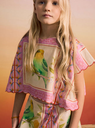 PREORDER: Birds Patchwork Skirt