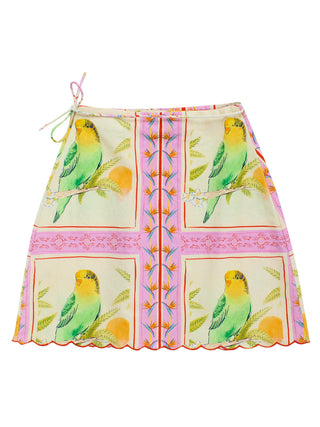 PREORDER: Birds Patchwork Skirt