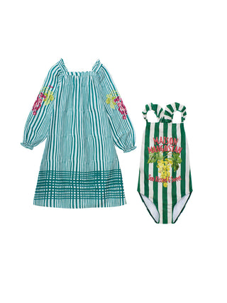 PREORDER: Uvas Striped Swimsuit