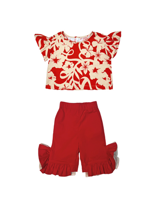 Camille Hibiscus Top