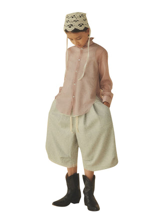 Pink Lacey Cutoff Shirt