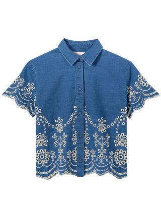 Clementine Crop Blouse