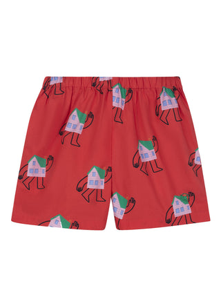 Piller Red Houses Shorts