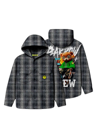 Black Flannel Overshirt