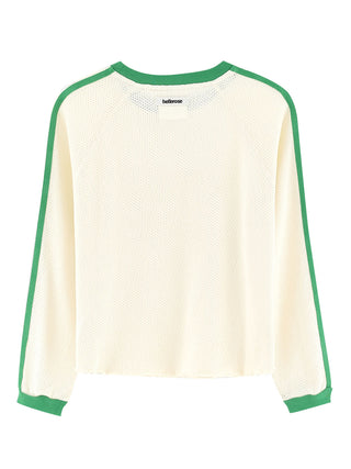 PREORDER: Green Striped Sleeve Pullover