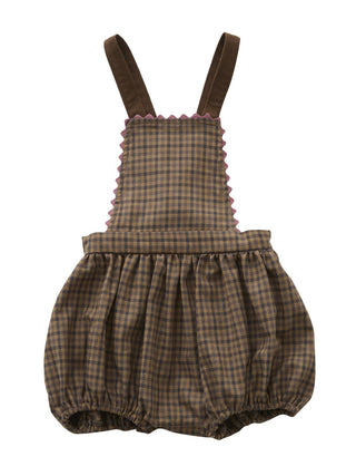 PREORDER: Country Check Brown Salopette