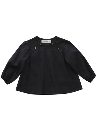 PREORDER: Black Gathered Baby Blouse
