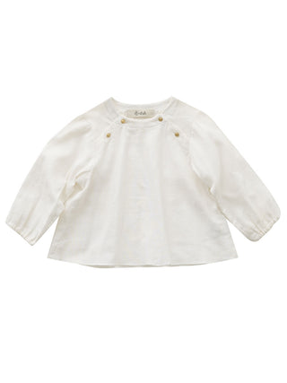 PREORDER: White Gathered Baby Blouse