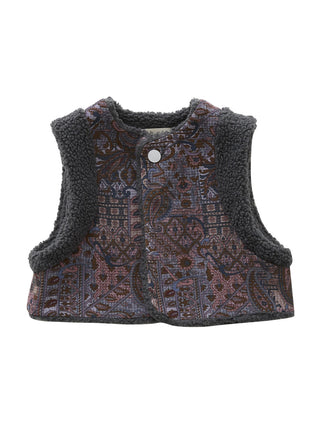 PREORDER: Pink Paisly Boa Vest