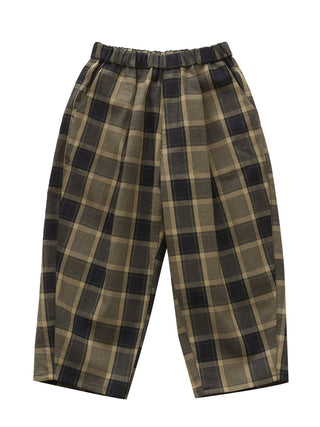 PREORDER: Block Check Barrel Pants