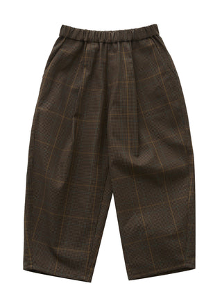 PREORDER: Brown Check Barrel Pants