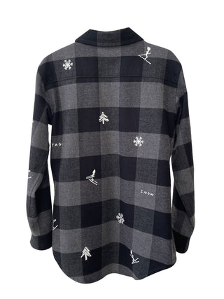 Black and Grey Checked Shirt