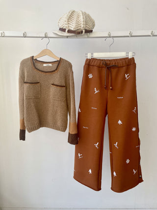 Ski Motif Trousers