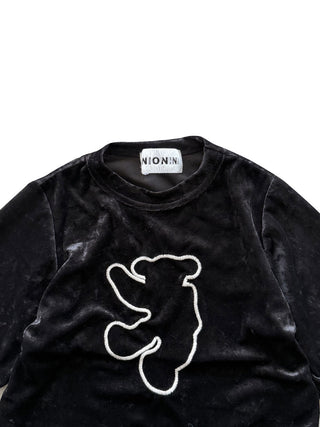 PREORDER: Black Velour Top