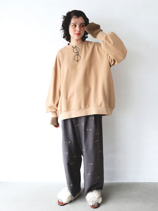 PREORDER: Woman Beige Glasses Sweatshirt