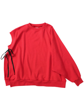 PREORDER: Woman Red One Sleeve Sweatshirt