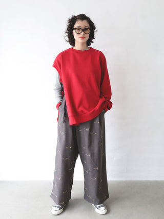 PREORDER: Woman Red One Sleeve Sweatshirt