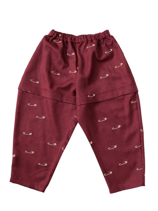 PREORDER: Bordeaux Safety Pin Pants