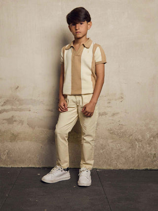 Striped Knit Polo Size 12y