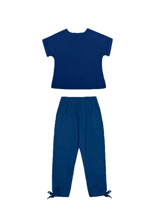 Blue French Terry Trousers