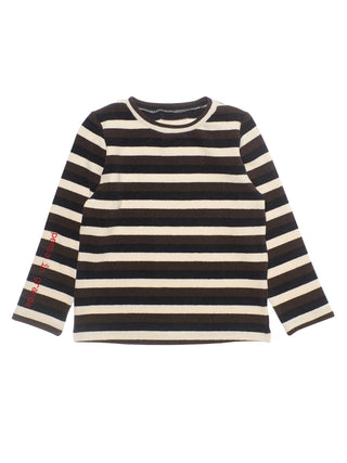 Black Striped Jersey Knit Top