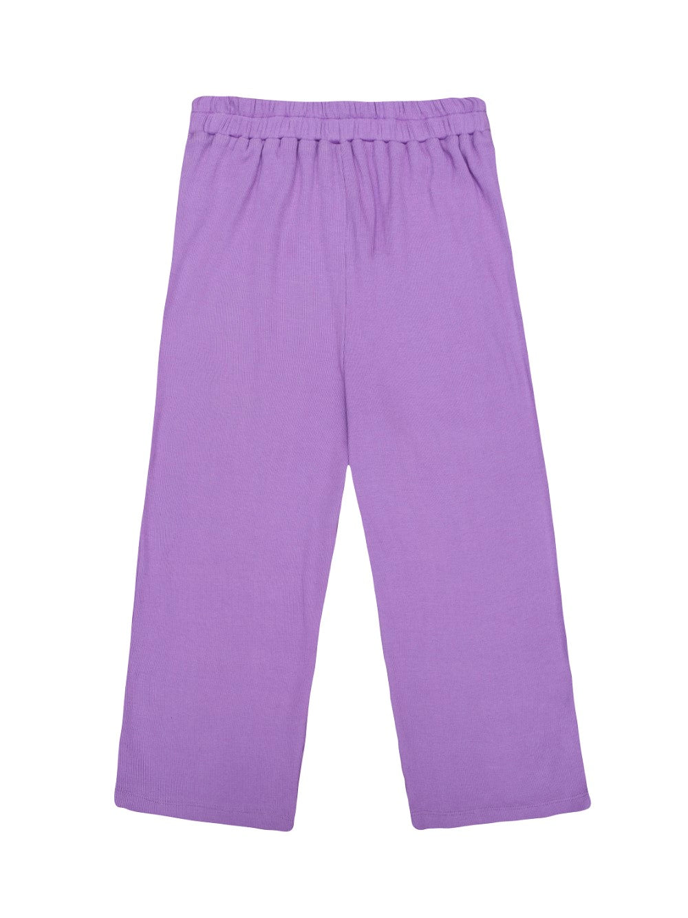 Purple Ribbed Jersey Trousers