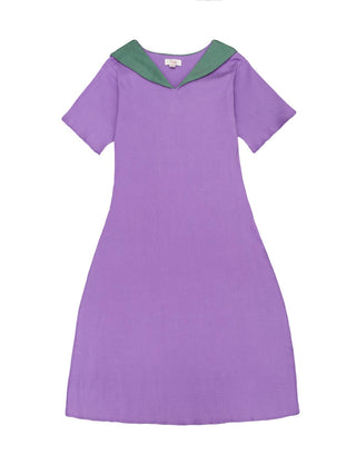 Purple Sailor Tunic Dress