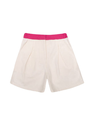 Ecru and Pink Shorts