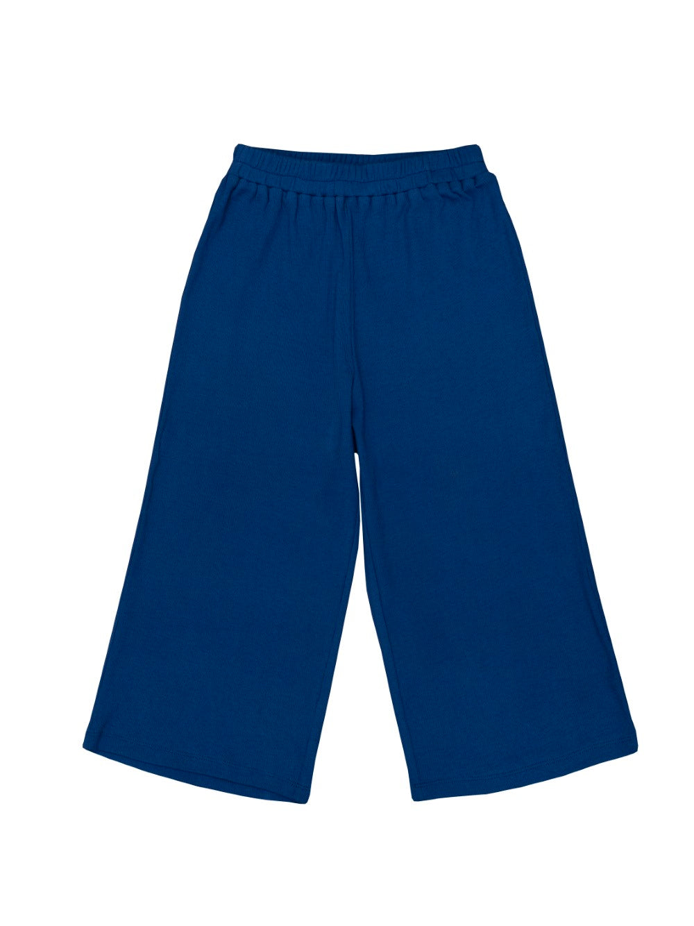 Ribbed Blue Jersey Trousers