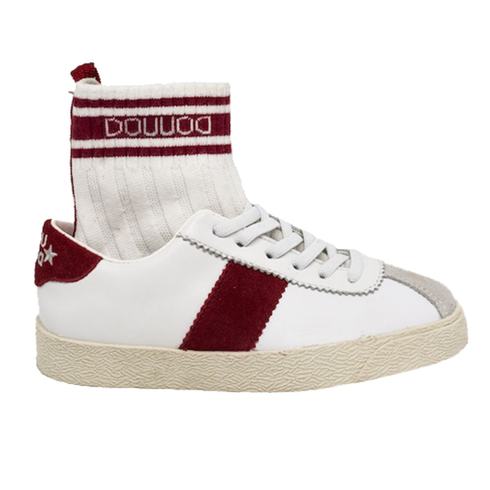 Ginnica White and Red Sneakers