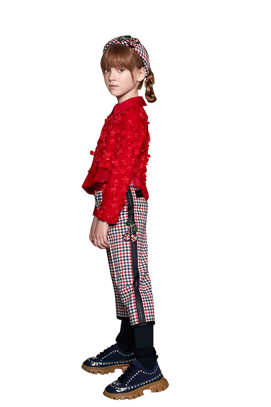 Mimisol Cherry Checked Trousers