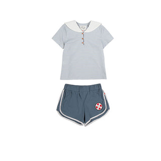 Grey Lifesaver Patch Shorts
