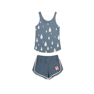 Grey Lifesaver Patch Shorts