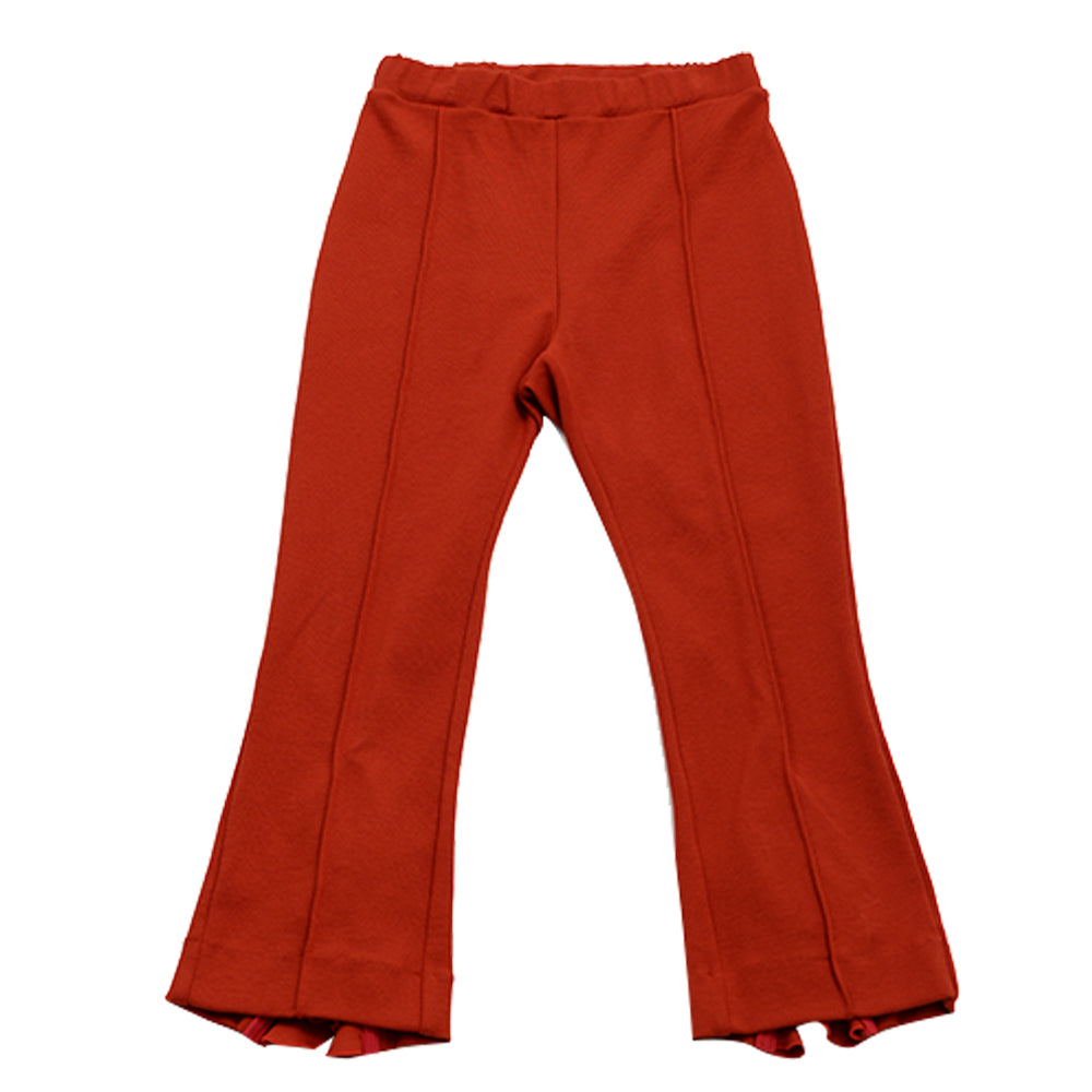 Red Flaired Frill Pants