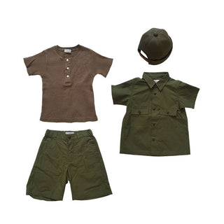 Khaki Fatigue Shorts