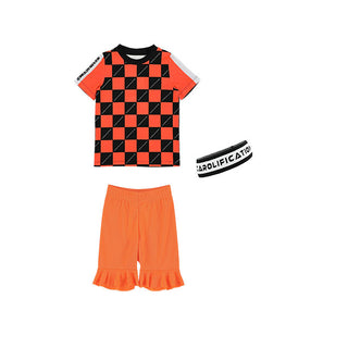 Sport Flue Orange Frilled Shorts