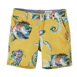 Fish Print Bermudas