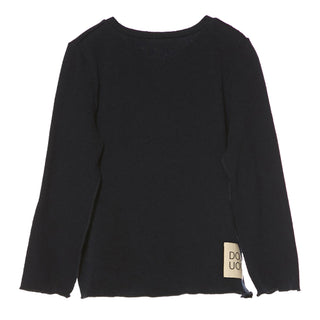 Douuod Black Knit Sweater