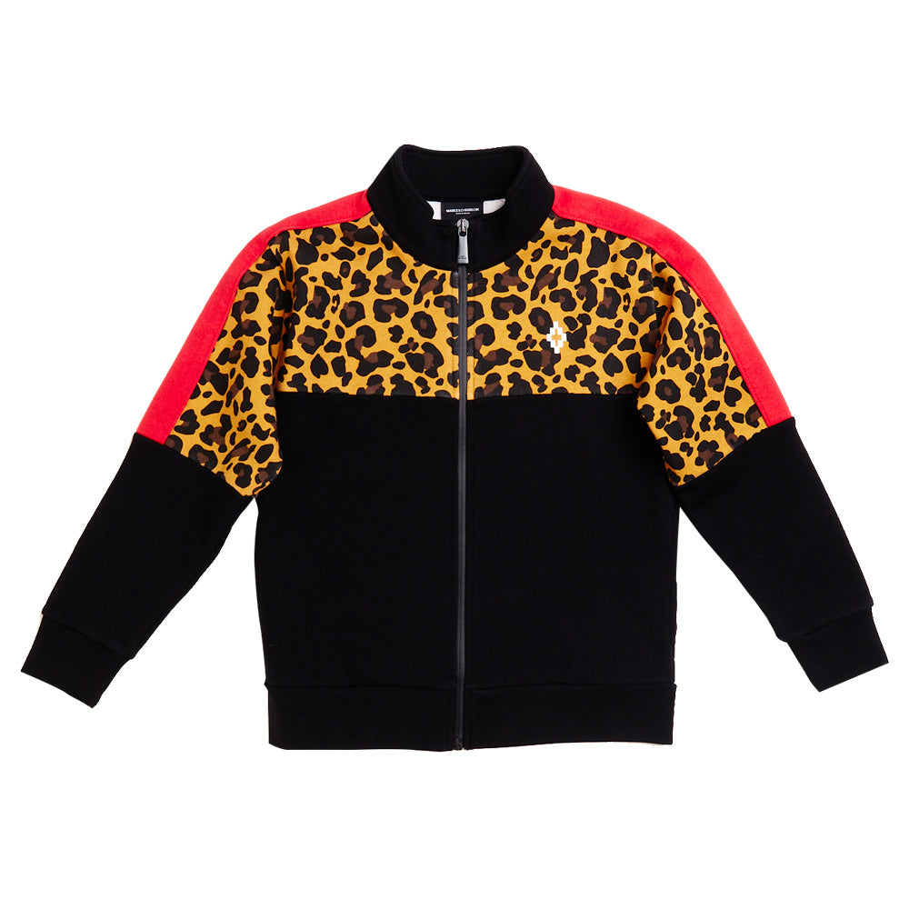 Leopard Panel Tracksuit Sweatshirt
